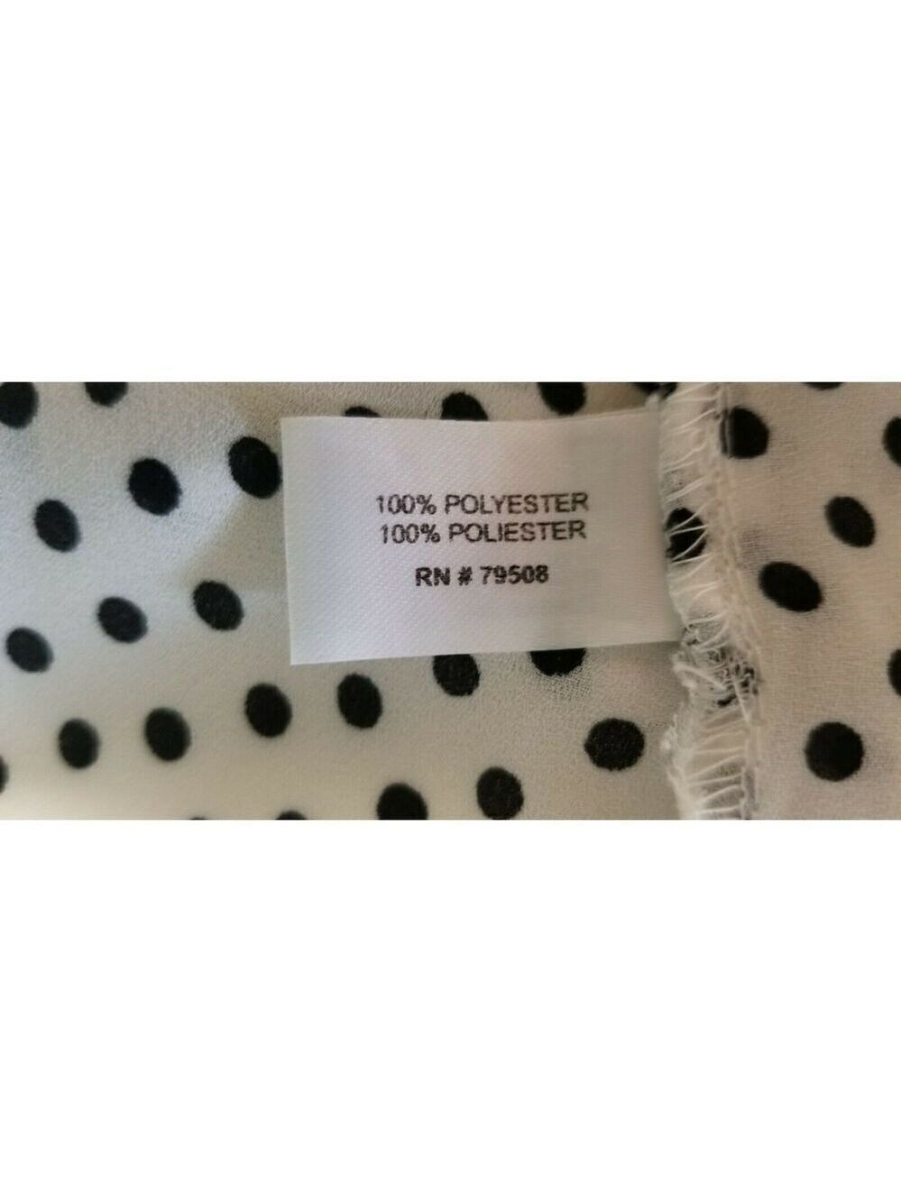 Violet & Claire Women’s White & Black Polka Dotted Sleeveless Top Size M - Picture 8 of 8